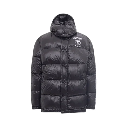 Moschino Logo Printed Padded Hooded Jacket