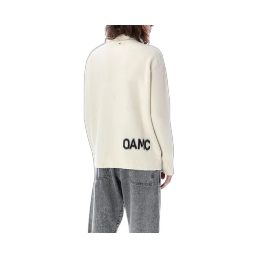 Oamc Whistler Logo Intarsia-Knit Roll-Neck Jumper