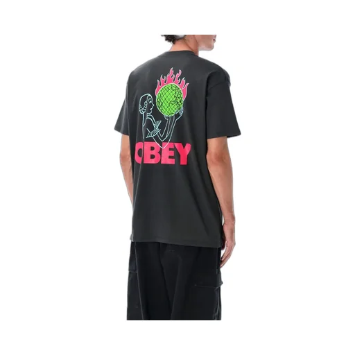 Obey World In Flames Graphic T-Shirt