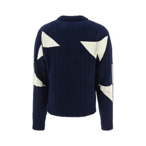 Oamc Geometric Long Sleeved Crewneck Jumper