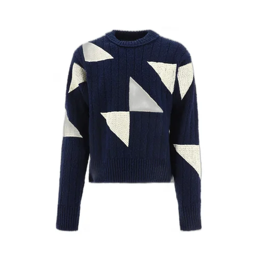 Oamc Geometric Long Sleeved Crewneck Jumper