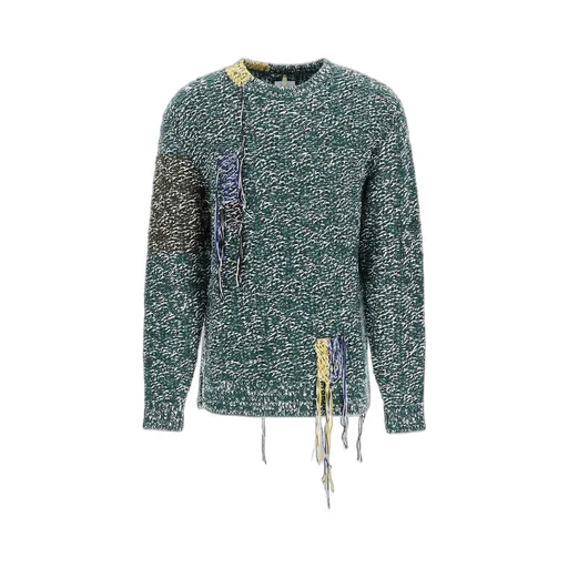 Oamc Astral Fringed Crewneck Jumper