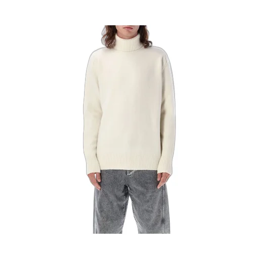 Oamc Whistler Logo Intarsia-Knit Roll-Neck Jumper