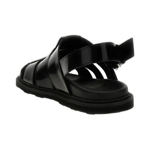 Moschino Round Toe Strap Detailed Sandals