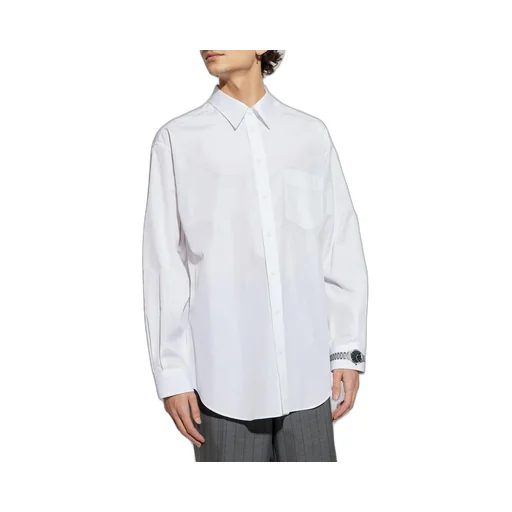 Moschino Wristwatch Printed Poplin Shirt