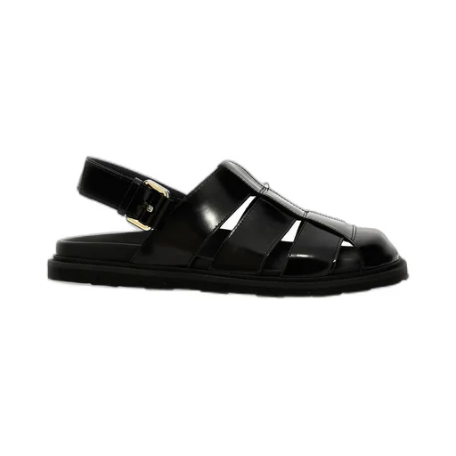 Moschino Round Toe Strap Detailed Sandals