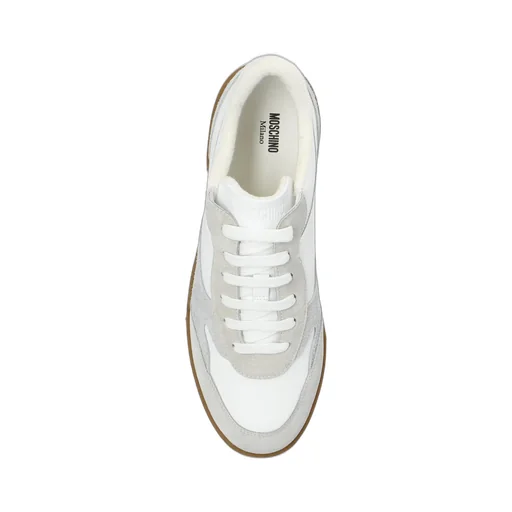 Moschino Logo Embossed Lace-Up Sneakers