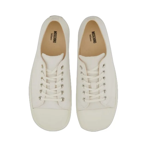 Moschino Contrast-Stitched Lace-Up Sneakers