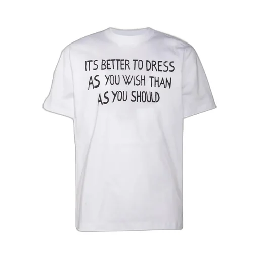 Moschino Slogan Printed Crewneck T-Shirt