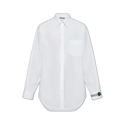 Moschino Wristwatch Printed Poplin Shirt