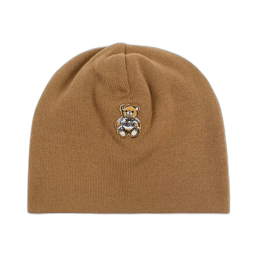 Moschino Teddy Bear Embroidered Knitted Beanie