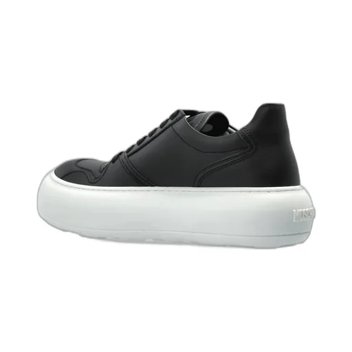 Moschino Round Toe Lace-Up Sneakers