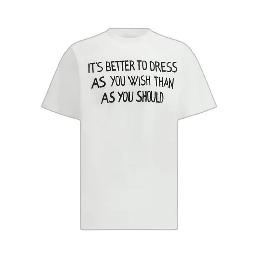 Moschino Slogan Printed Crewneck T-Shirt