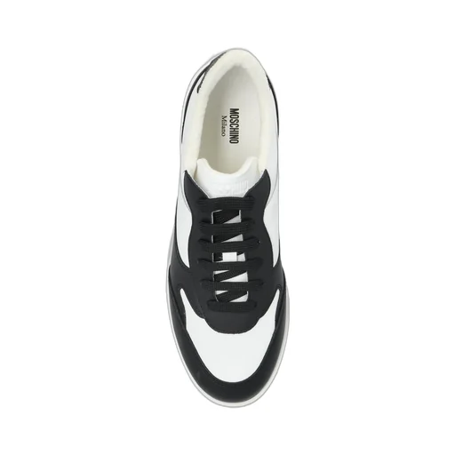 Moschino Logo Embossed Lace-Up Sneakers
