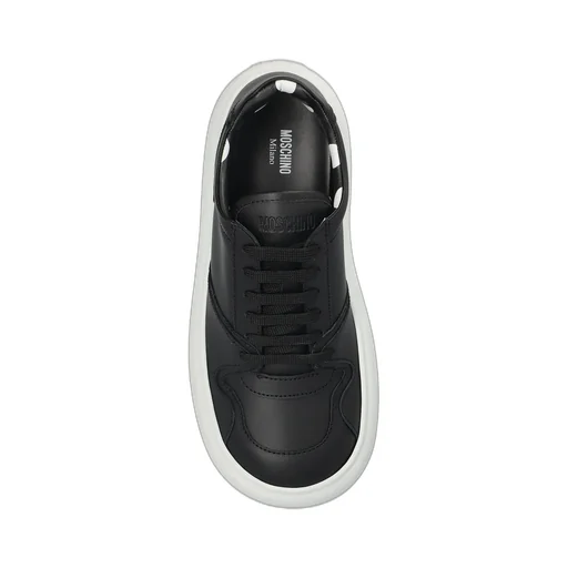 Moschino Round Toe Lace-Up Sneakers