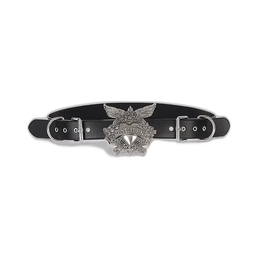 Moschino Logo Plaque Heavy Buckle-Fastened Belt