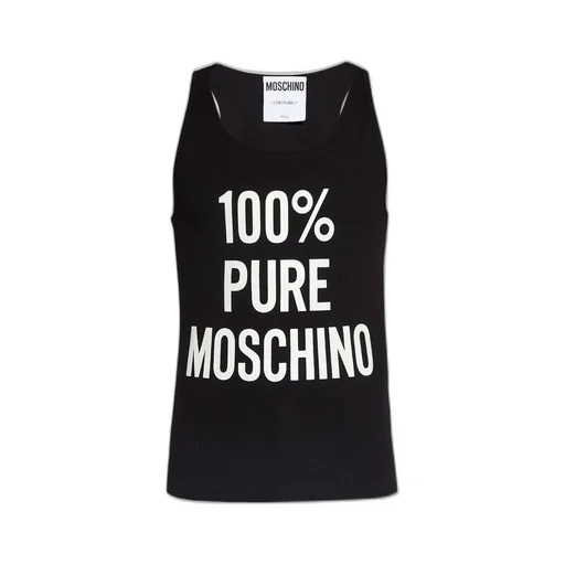 Moschino Slogan Printed Sleeveless Tank Top