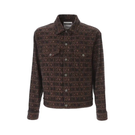 Moschino Monogrammed Buttoned Denim Jacket