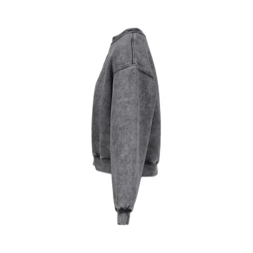 Essential Terry Crew Sweatshirt W/ Puff Paint Logo / Washed Granite