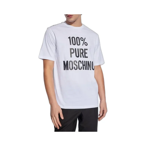Moschino Slogan Printed Crewneck T-Shirt
