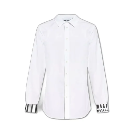 Moschino Logo Printed Curved Hem Shirt