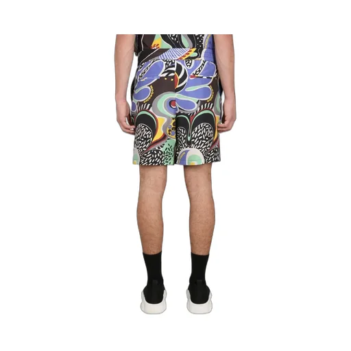 Moschino Graphic Printed High Waist Shorts