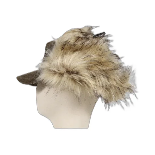 Faux Fur Corduroy Earflap Cap /Kha