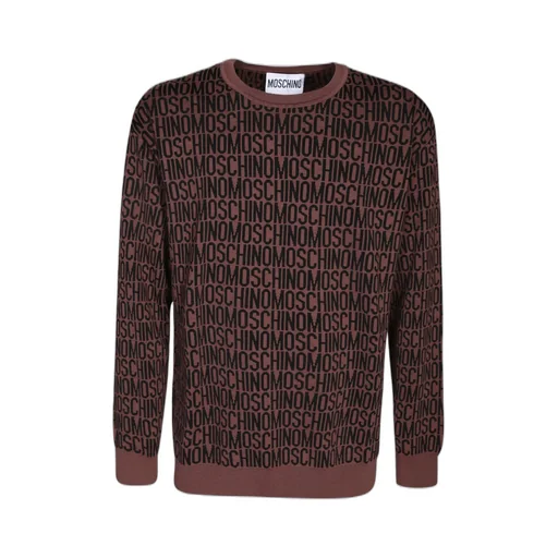 Moschino Logo-Intarsia Crewneck Knitted Jumper