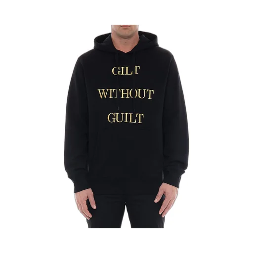 Moschino Slogan Embroidered Drawstring Hoodie