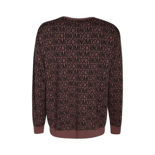 Moschino Logo-Intarsia Crewneck Knitted Jumper