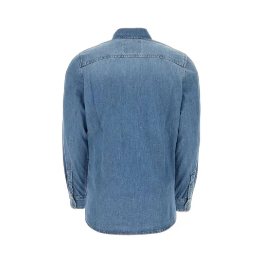 Moschino Teddy Bear Embroidered Buttoned Denim Shirt