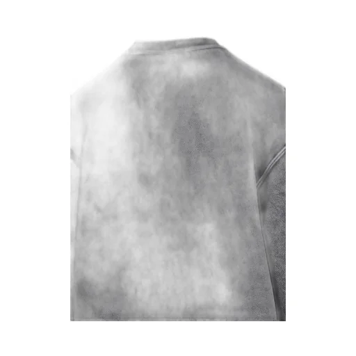 Essential Terry Crew Sweatshirt W/ Puff Paint Logo / Washed Granite