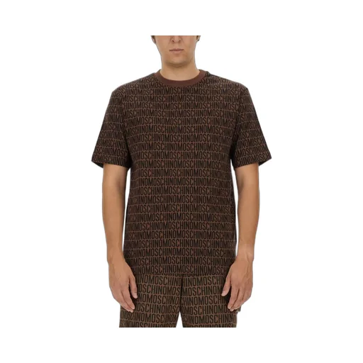 Moschino Allover Logo Printed Crewneck T-Shirt
