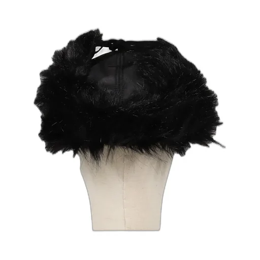 Faux Fur Earflap Cap / Black