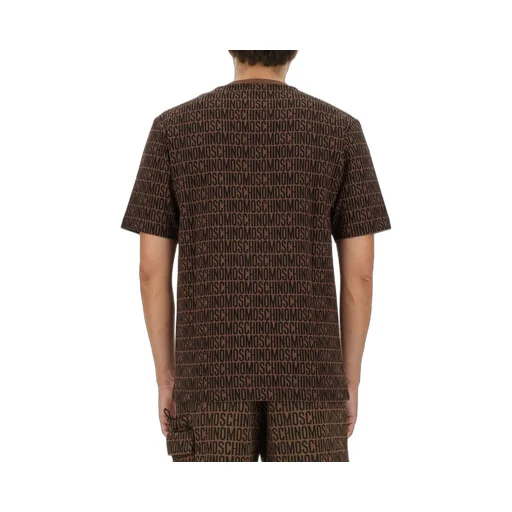 Moschino Allover Logo Printed Crewneck T-Shirt