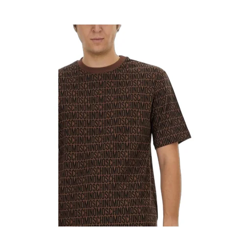 Moschino Allover Logo Printed Crewneck T-Shirt
