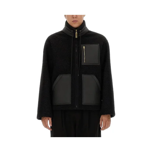 Moschino Stand-Up Collar Shearling Jacket