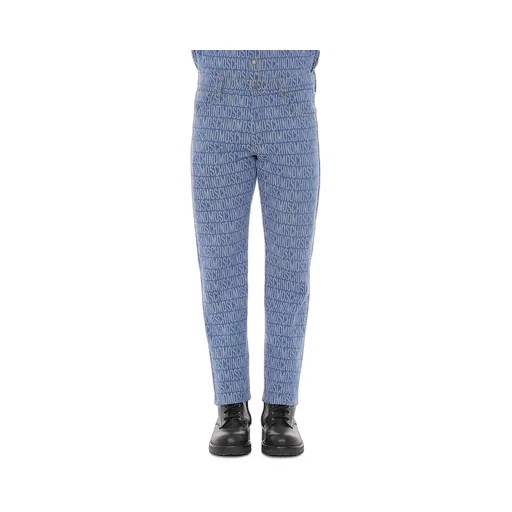 Moschino All-Over Logo Jacquard Jeans