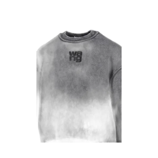 Essential Terry Crew Sweatshirt W/ Puff Paint Logo / Washed Granite