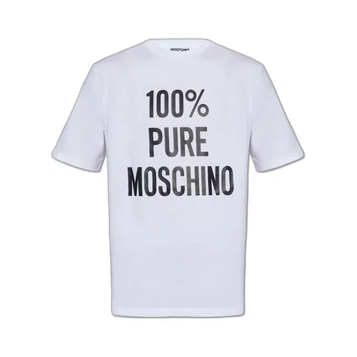 Moschino Slogan Printed Crewneck T-Shirt