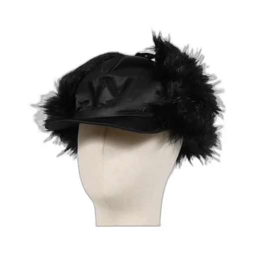 Faux Fur Earflap Cap / Black