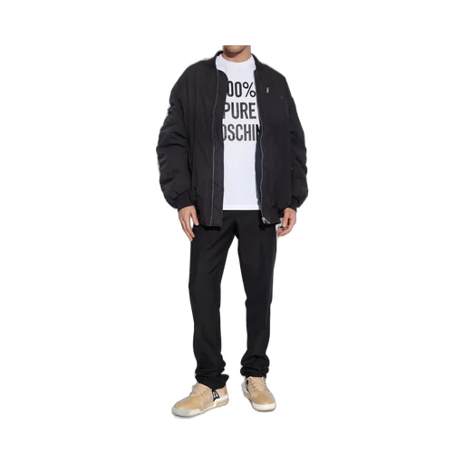 Moschino Slogan Printed Crewneck T-Shirt