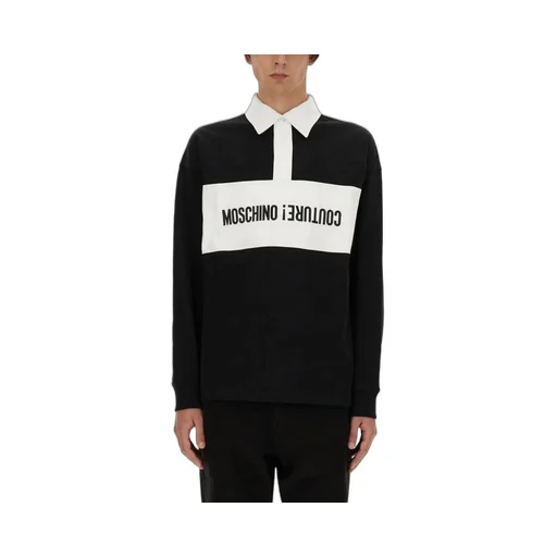 Moschino Button Detailed Long-Sleeved Polo Shirt