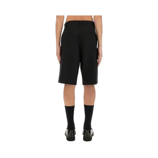 Moschino Logo Patch Belt-Looped Shorts