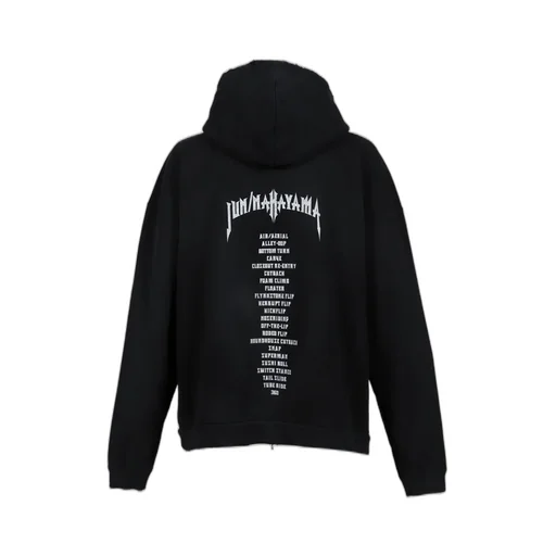 Ethnic Zip Hoodie / Black