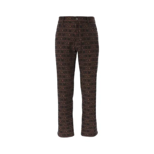 Moschino Monogram Jacquard Slim-Cut Jeans