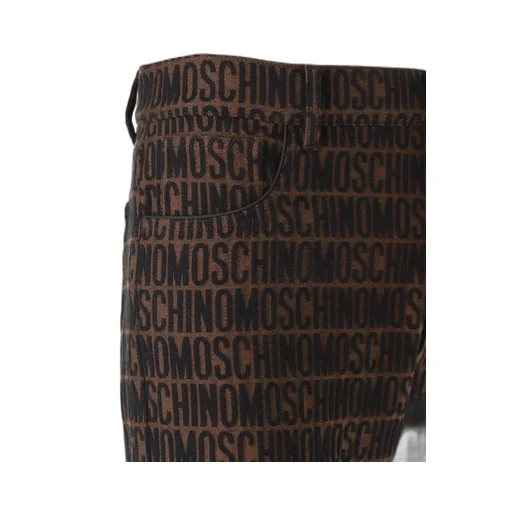 Moschino Monogram Jacquard Slim-Cut Jeans