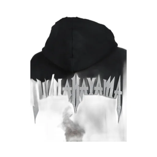 Flame Zip Hoodie / Black