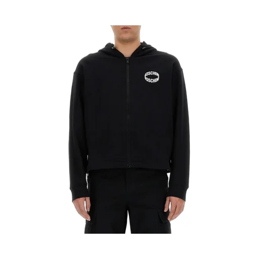 Moschino Logo Printed Zip-Up Sweatshirt