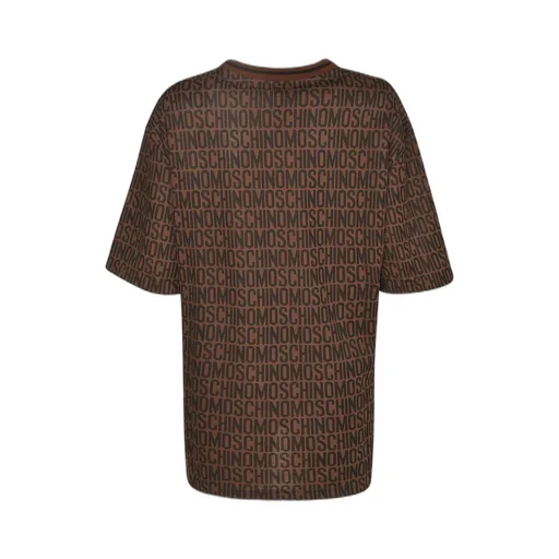 Moschino All-Over Logo Embroidered Crewneck T-Shirt